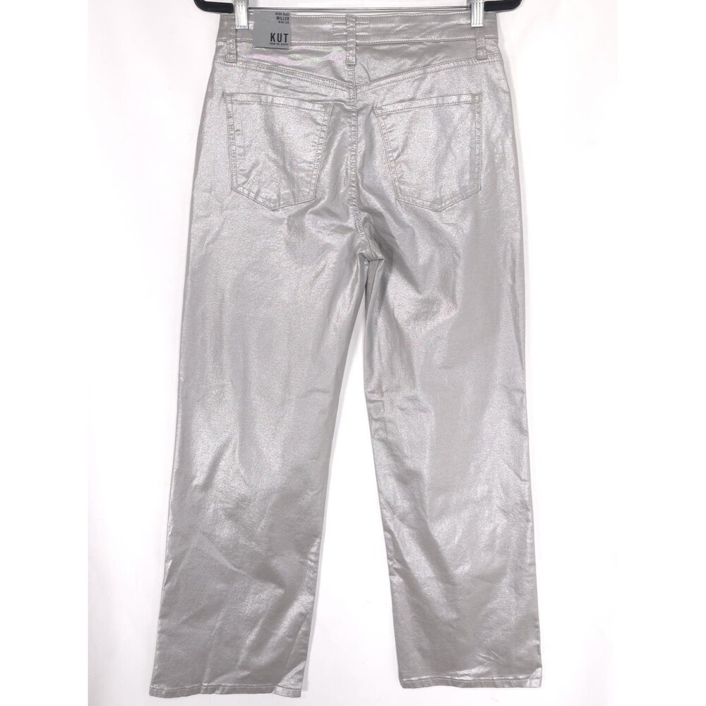KUT FROM THE KLOTH Womens New Jeans Silver Dark 6 Miller Wide Leg KP1965MA4 - Picture 8 of 14